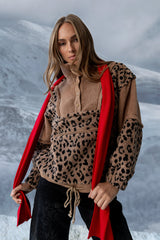 Maria Oversized Sherpa Jacket In Leopard - Final Sale