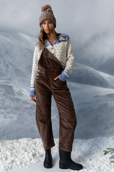 Tansy Corduroy Overalls in Brown - FINAL SALE
