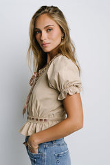 Rowan Ribbon Trim Blouse - Final Sale