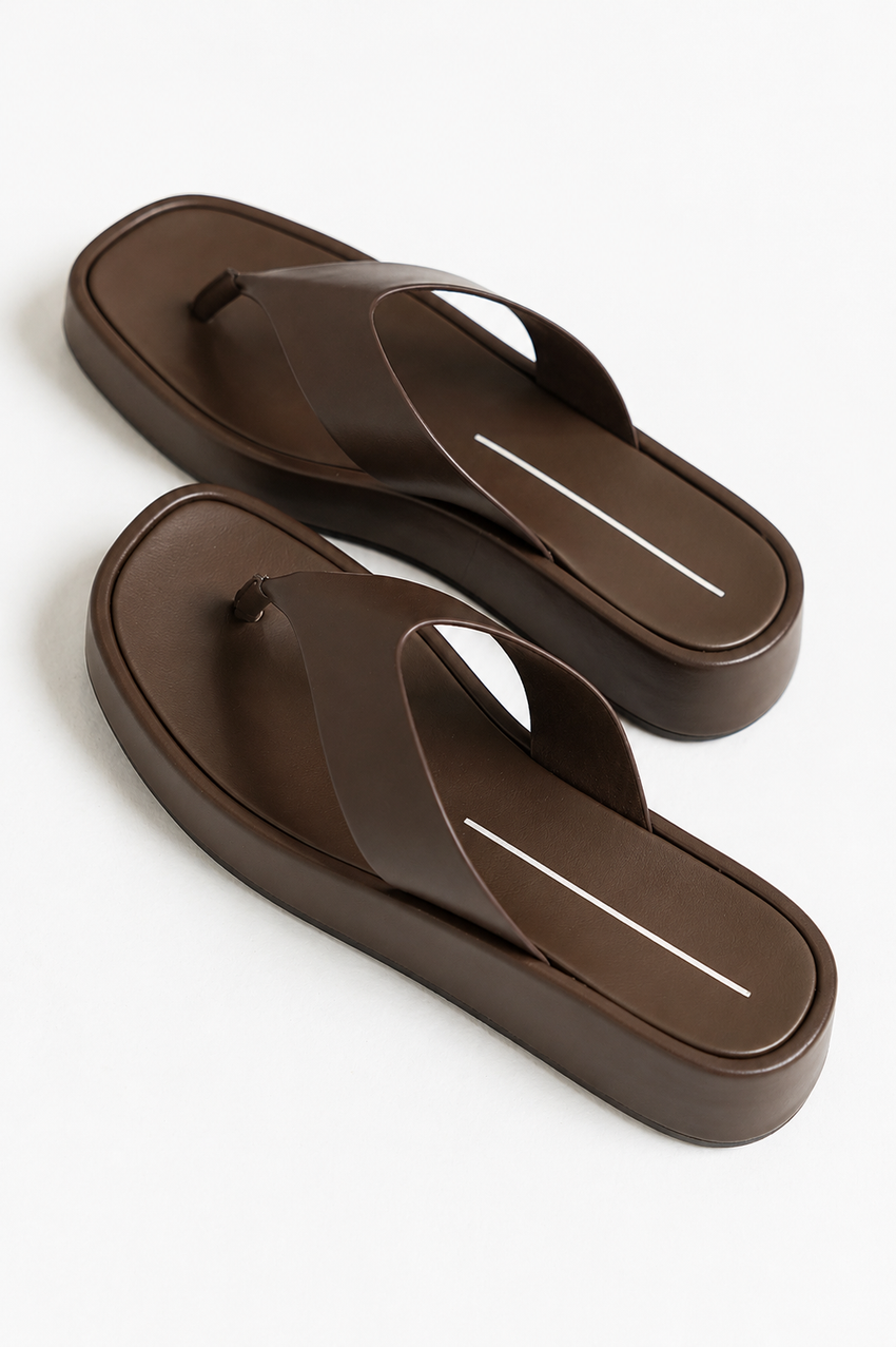 Lola Platform Sandal in Brown - FINAL SALE