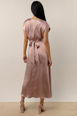 Rosalind Midi Dress In Mauve - Final Sale