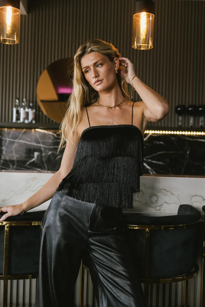 Leora Fringe Crop Top - Final Sale