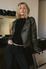 Vintage Washed Moto Jacket - Final Sale