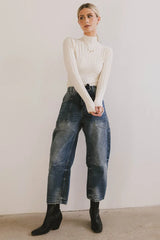 Winnie Ribbed Top In Cream - Final Sale