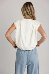 Kaidence Muscle Tee In Ivory - Final Sale