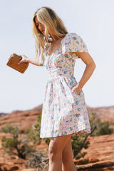 Kayra Floral Dress In Pink - Final Sale
