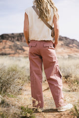 Savannah Cargo Pants In Mauve - Final Sale