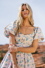 Kayra Floral Dress In Pink - Final Sale