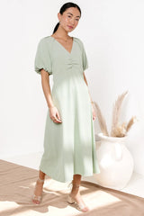 Maeve Midi Dress In Mint - Final Sale