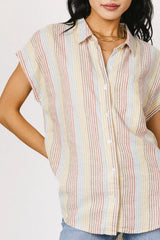 Imogen Striped Button Up - Final Sale