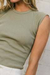 Huxley Tank In Olive - Final Sale