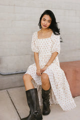 Landrie Ditsy Floral Dress In Rust - Final Sale