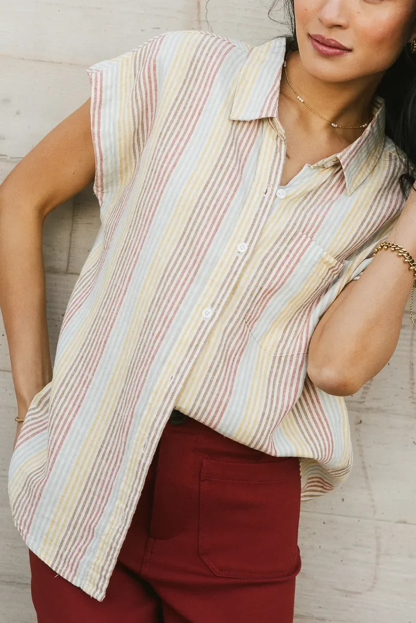 Imogen Striped Button Up - FINAL SALE