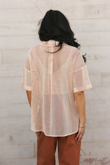 Astrid Mesh Button Up - Final Sale