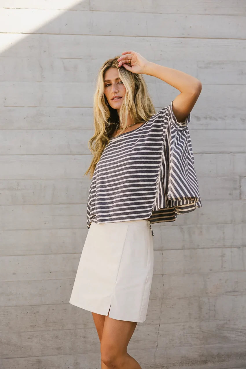 Oliver Striped Top in Navy - FINAL SALE