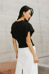 Teagan Basic Tee In Black - Final Sale