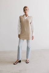 Dottie Mini Dress In Beige - Final Sale