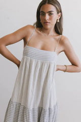 Demi Striped Midi Dress In Blue - Final Sale