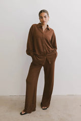 Etta Wide Leg Pants In Terracotta