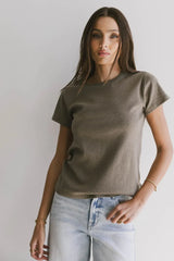 Briony Basic Tee in Olive - FINAL SALE