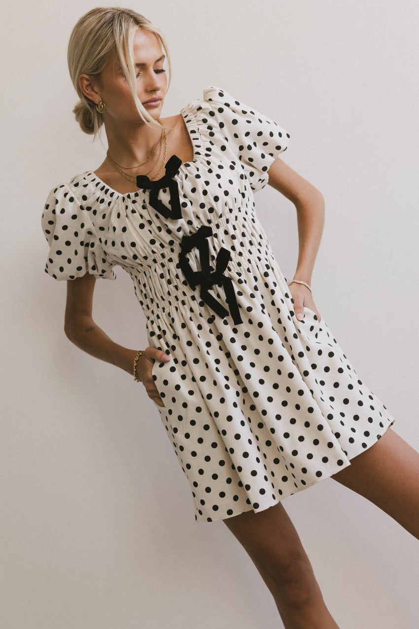 The Velveteen Bow Mini Dress - FINAL SALE