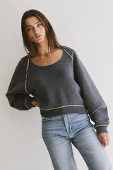 Lina Contrast Sweater - Final Sale