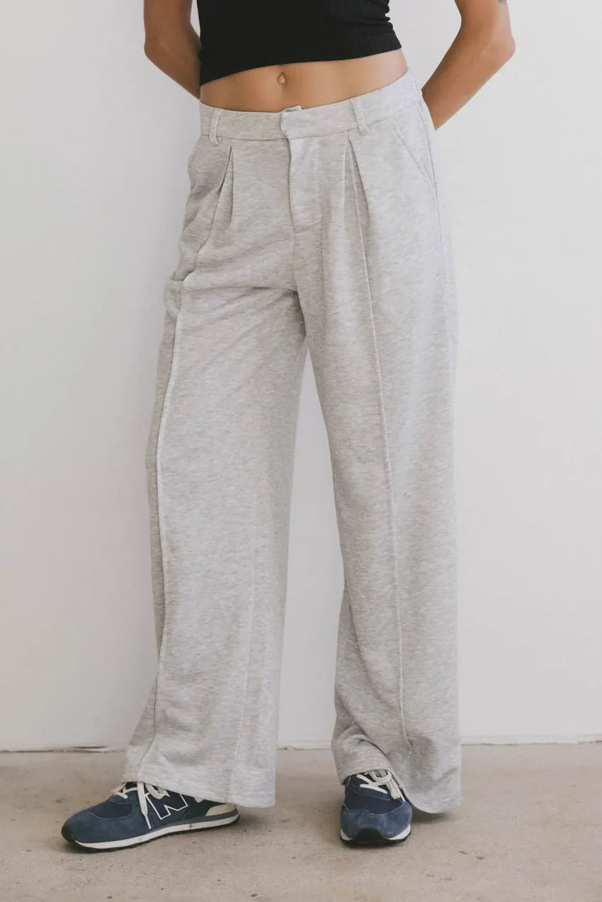 Cami French Terry Trouser in Grey - FINAL SALE