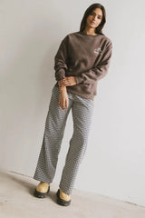 Romero Gingham Pants In Black