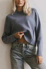 Leander Knit Sweater In Dark Blue - Final Sale