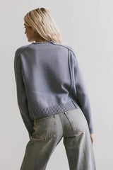 Leander Knit Sweater In Dark Blue - Final Sale
