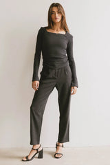 Kamryn Trouser In Charcoal - Final Sale