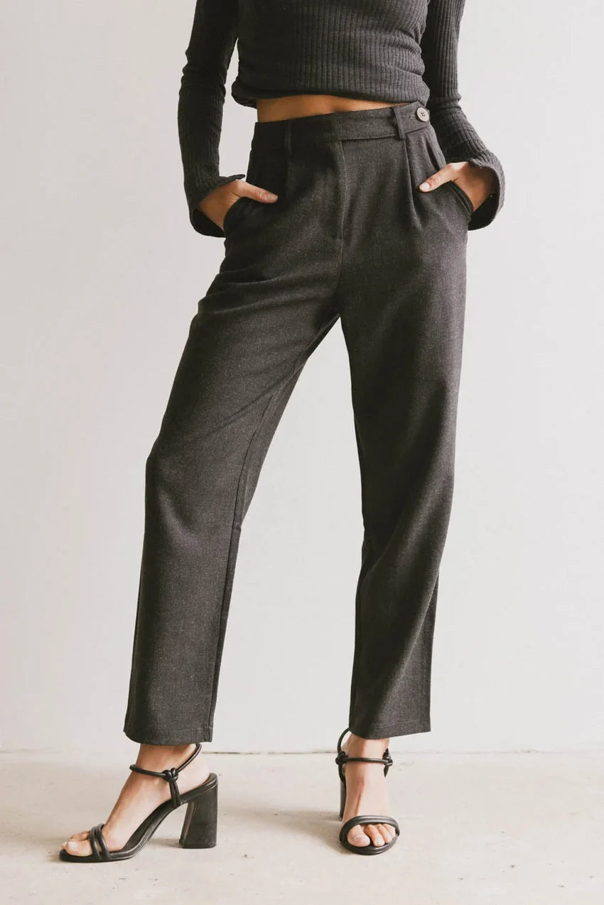 Kamryn Trouser In Charcoal - Final Sale