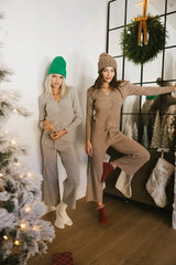 Evelise Ribbed Pants In Mocha - Final Sale