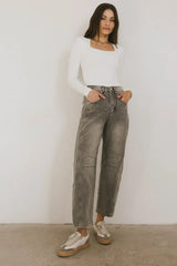 Demi Square Neck Bodysuit In White - Final Sale