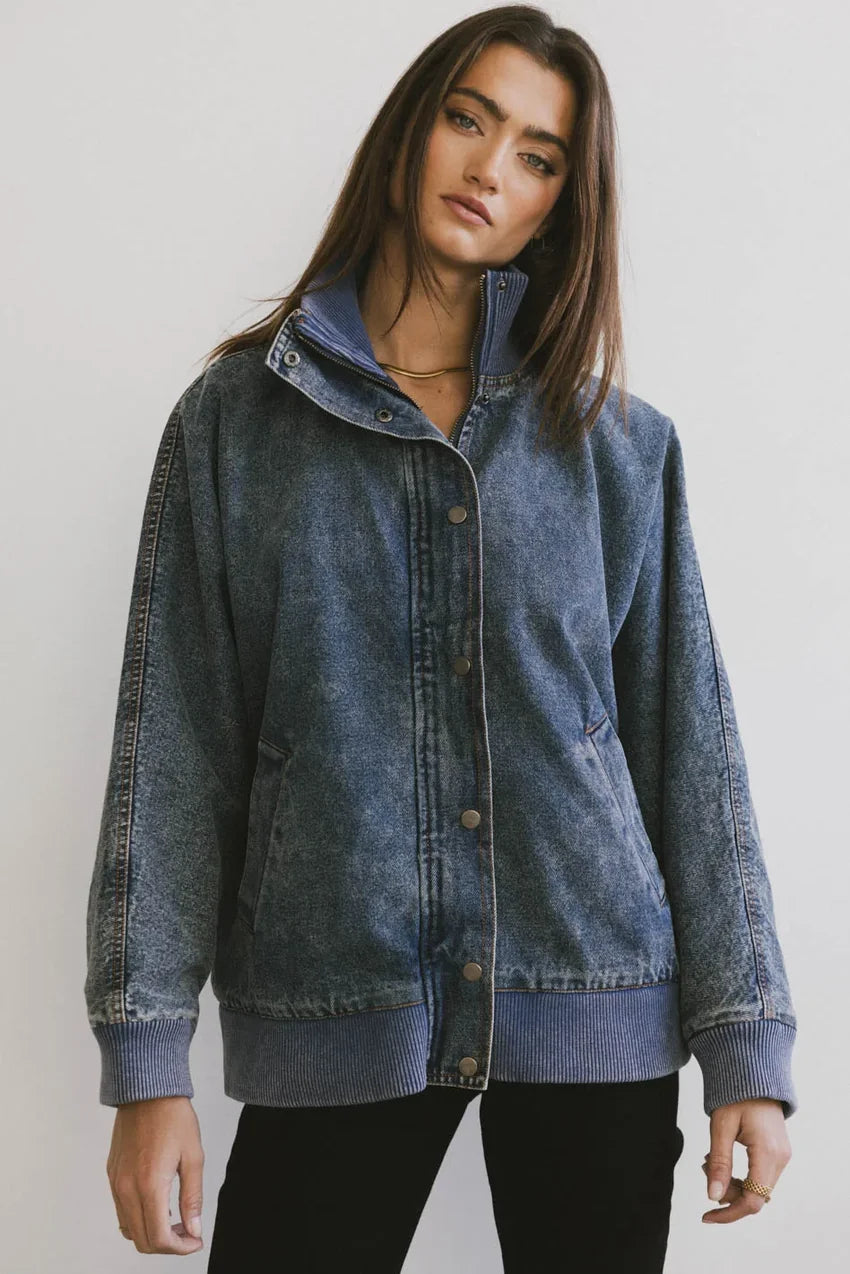 Paige Denim Jacket In Medium Wash - Final Sale