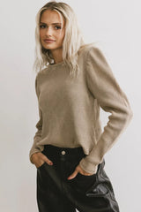 Kelcey Waffle Knit Top In Olive - Final Sale