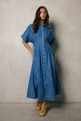 Kolby Button Front Maxi Dress - Final Sale