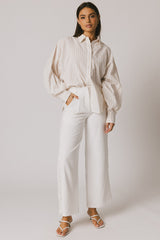 Winifred Button Up In Natural - Final Sale
