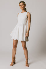 Liora Mini Dress In White - Final Sale