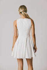 Liora Mini Dress In White - Final Sale