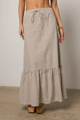 Willie Gingham Maxi Skirt - FINAL SALE