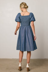 Tesalina Denim Midi Dress - Final Sale