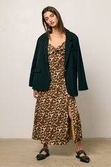 Meradith Leopard Print Midi Dress - Final Sale