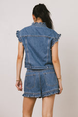 Sasha Ruffled Button Up - Final Sale
