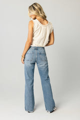 Dorian Embroidered Blouse In Ivory - Final Sale