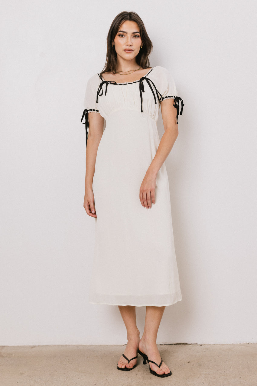 Quincy Lace Trim Midi Dress - Final Sale