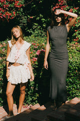 Regina Floral Mini Skirt In Blush - Final Sale