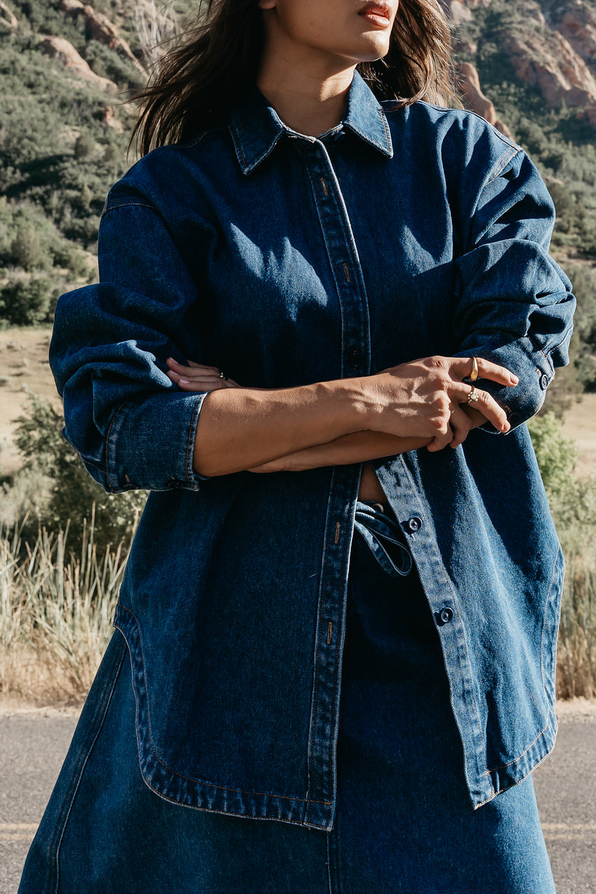 Maddy Oversized Button Up - Final Sale