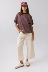 Salem Knit Top In Burgundy