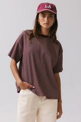 Salem Knit Top In Burgundy